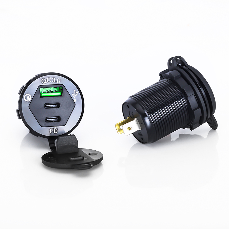 USB QC3.0 and Dual Type C Car Charger