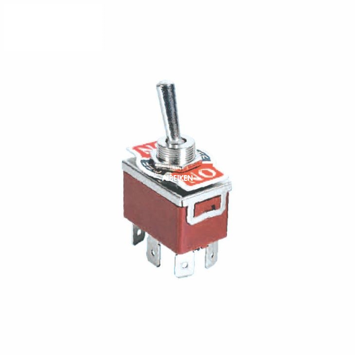(ON)-OFF-(ON) 10A DPDT 6 Pin MicroToggle Switch