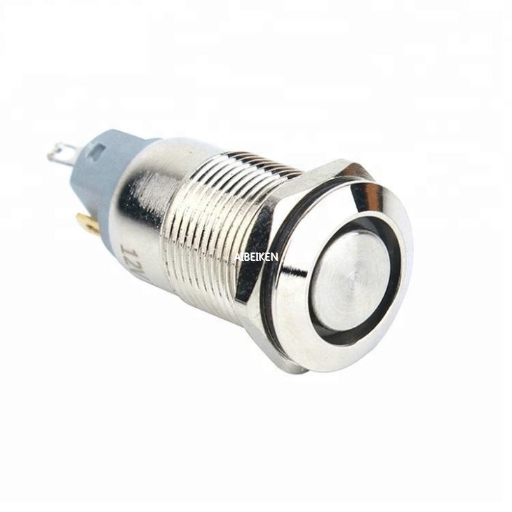 Customized 12mm Latching LED Push Button Switch Manufacturers and