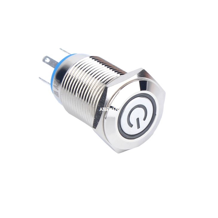 16mm Power Symbol Lighted Switch Pushbutton