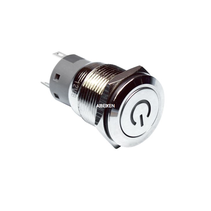 19mm Momentary Power Symbol Switch Push Button