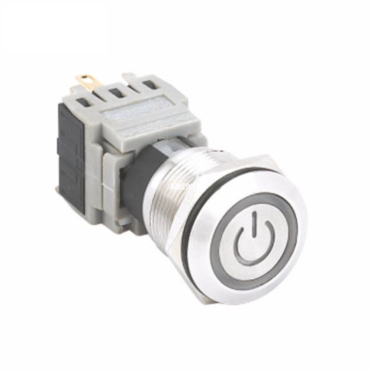19mm Power Symbol Lighted Switch Pushbutton