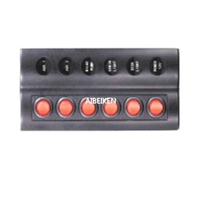 6 Rocker 6 GANG Auto Fuse Membrane Switch Panel