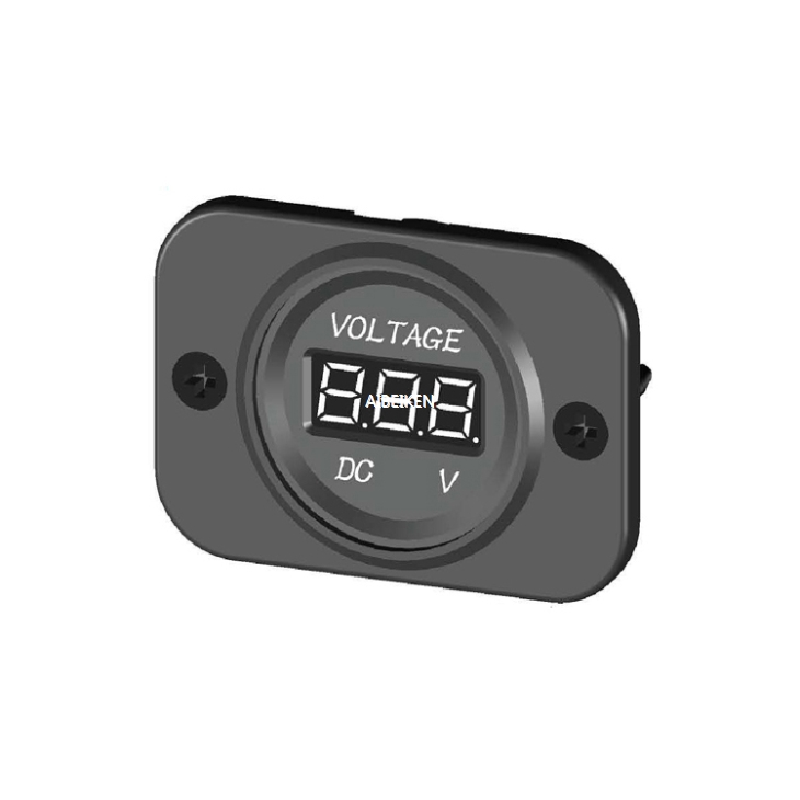 Front One Hole Electric Digital DC Voltmeter