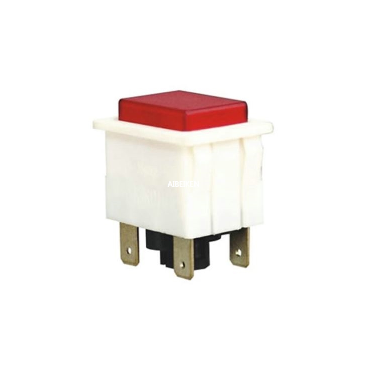 White Housing Push Button Switch Momentary